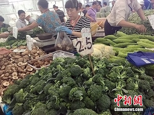 北京西城區太平天和菜市場內。中新網 種卿 攝